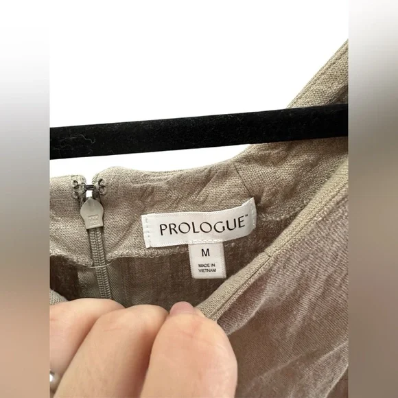 Prologue Tan Sheath Dress with Flutter Cap Sleeves - Picture 5 of 5